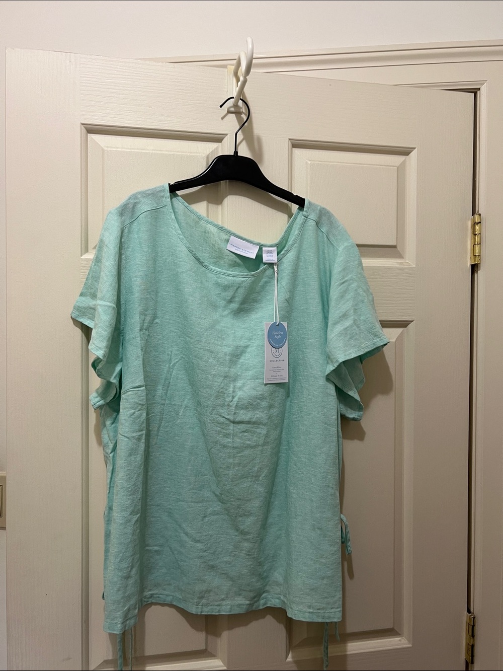 Martha Stewart Mint Short Sleeve Top (sz 2x)